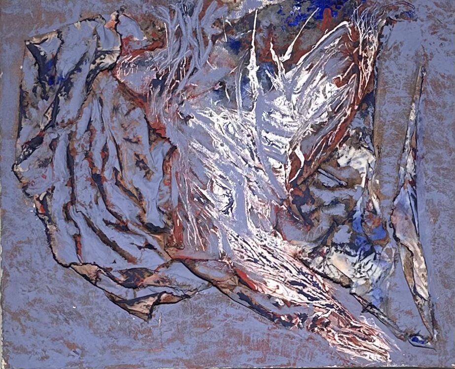 Cicatrici-acrilico e materie su tela(50×60)