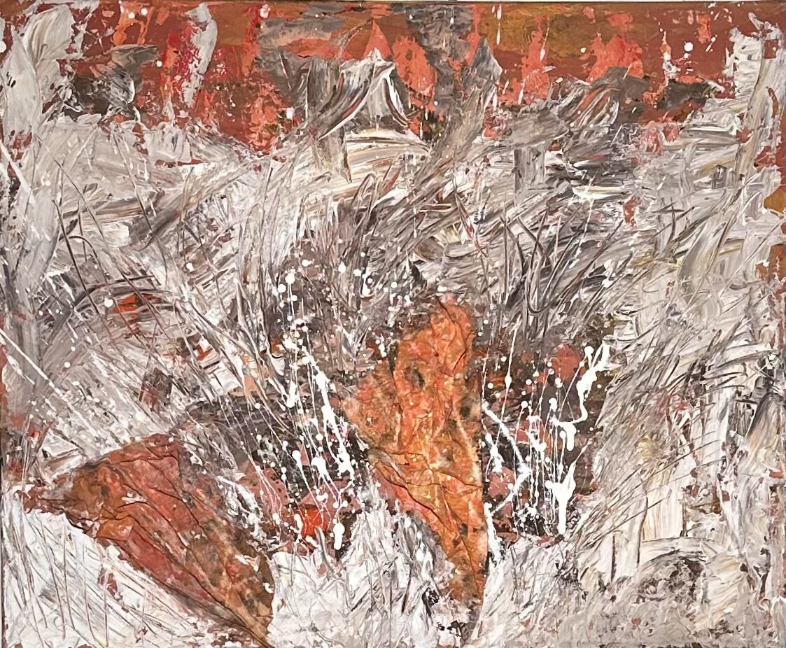 Incendio-acrilico e materie su tela(50×60)