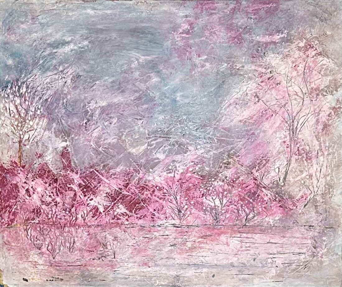 Lago incantato-acrilico su tela(50×60)