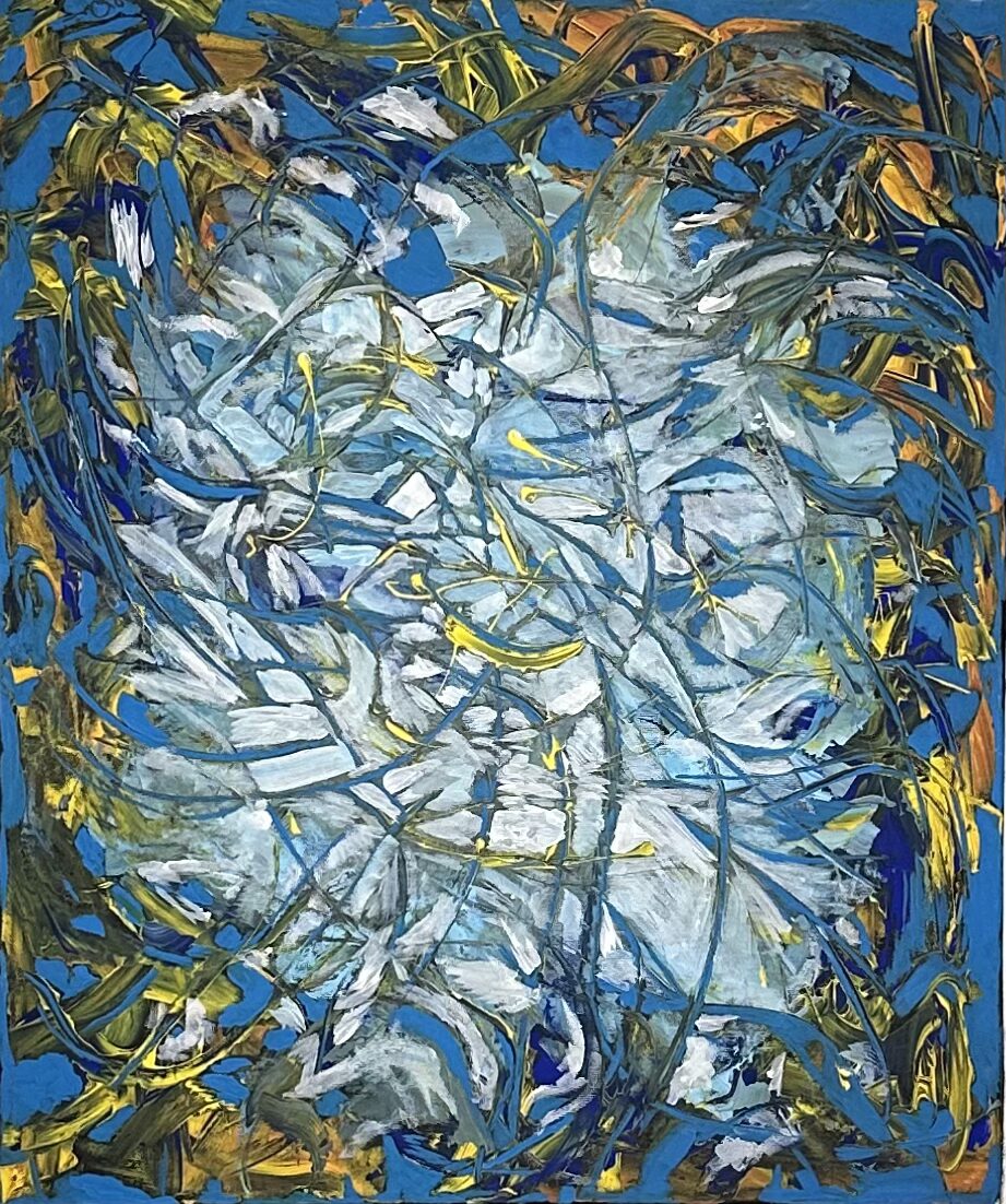 Specchio infranto-acrilico su tela(50×60)